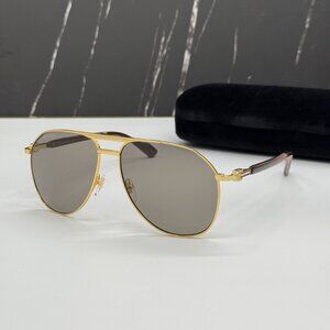 NEW GUCCI GG1220S 002 MEN GOLD/GRAY SUNGLASSES GUCCI